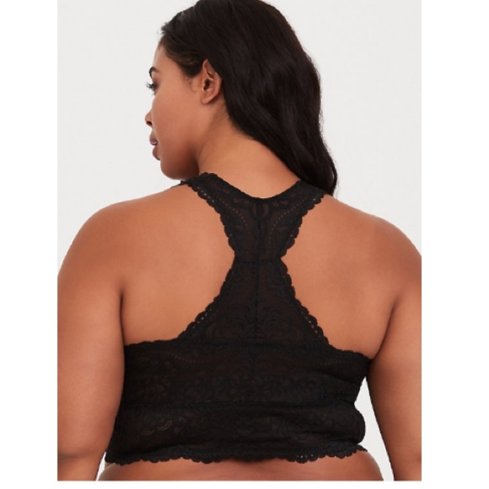TORRID NWT BLACK LACE RACERBACK BRALETTE - Picture 4 of 5